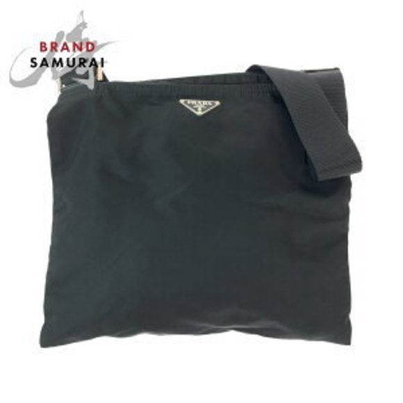 Prada Tessuto triangular black nylon Shoulder Bag pouch - Picture 1 of 9